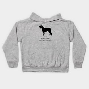 Wirehaired Pointing Griffon Black Silhouette Kids Hoodie